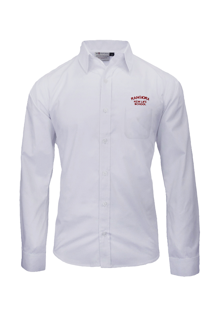 Rangiora New Life Boys LS Shirt White
