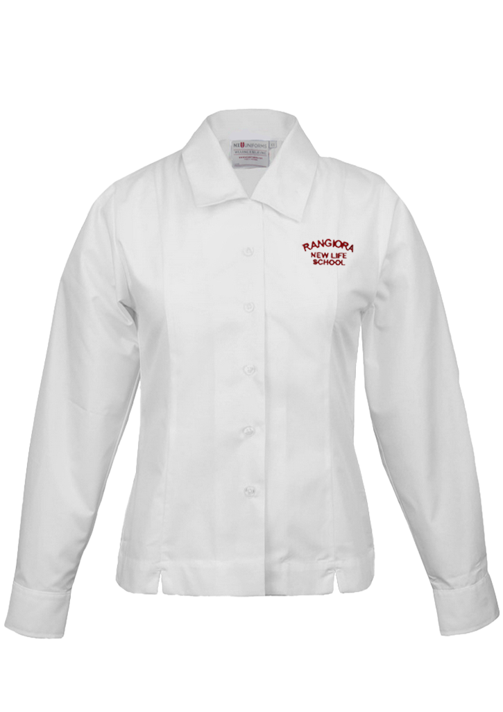 Rangiora New Life School Girls LS Blouse White